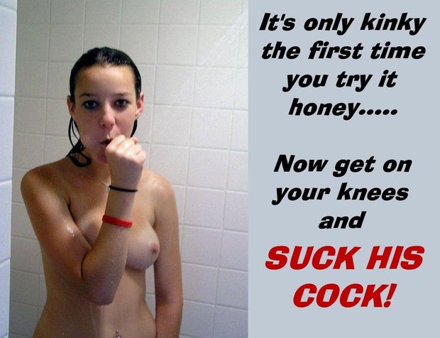 Dominant bisexual blowjob
