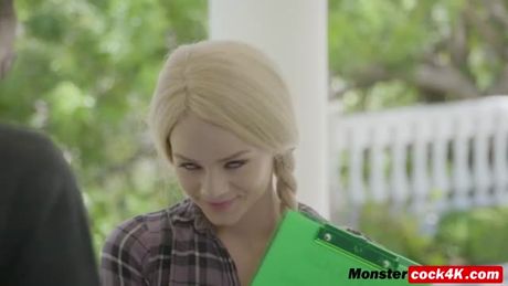 Black dude banging innocent blonde babe