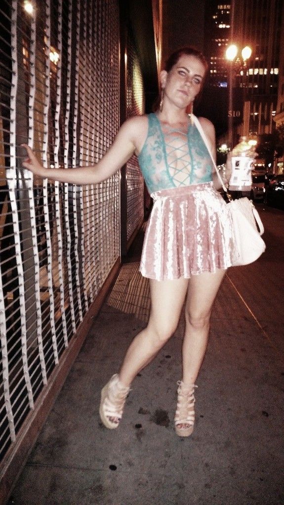 Sexy RedHead Showin' Off In See Through Top