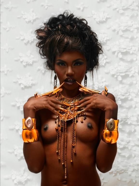 Nude African model