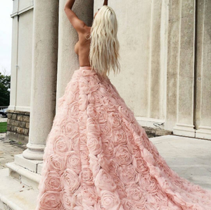 I was admiring the intricate flowing gown so much it took me a bit to realize she was topless.