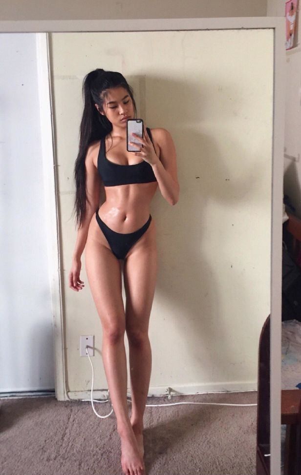 She works out