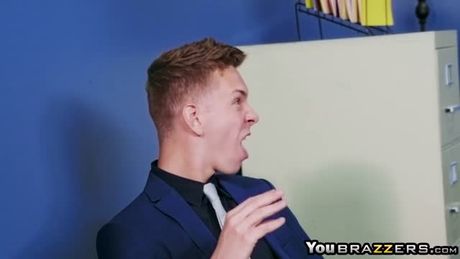 Raven Bay works always perfect and the boss loves her However when the prim and proper Raven bends over Markus spies one big buttplug under