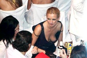 Chrysanthi Dafla Downblouse-Nipple-Slip