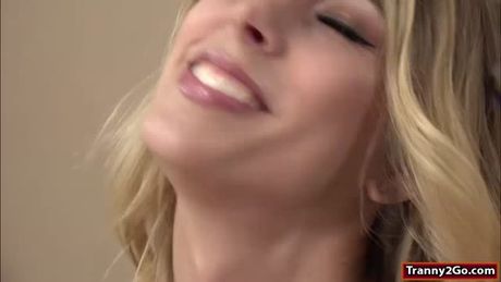 Tranny cheerleader Casey Kisses sucked