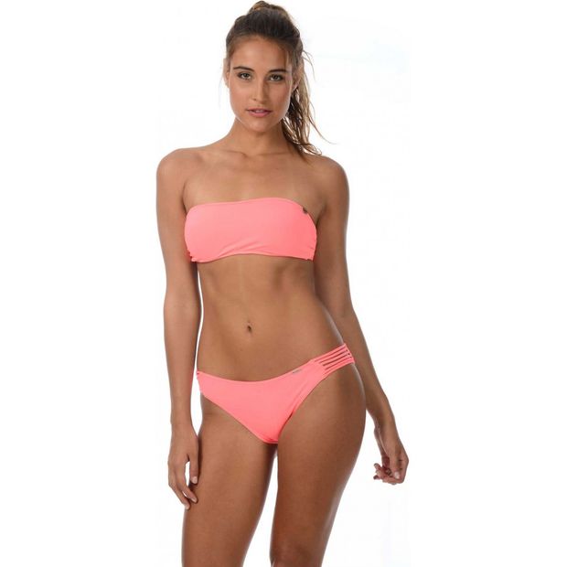 Banana moon swimsuit bandeau in coral pink