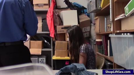 Pretty shoplifter Lily Adams twat ripped