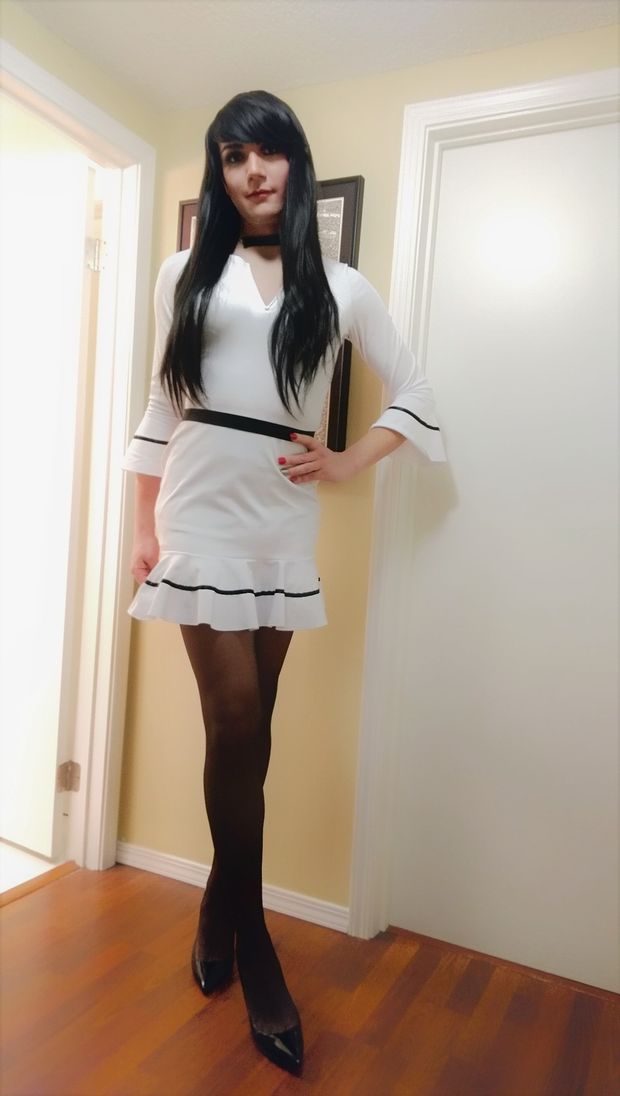 lovely CD in white dress