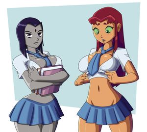 starfire and raven hot uniform