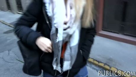 Busty Czech babe pounded by stranger guy on the couch