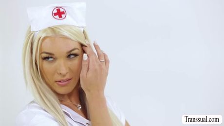 TS nurse Aubrey gets ass fucked hard