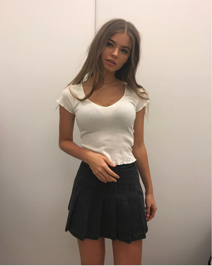 Sexy in skirt