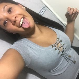 Ugly Teen With Pierced Tongue