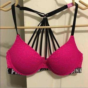 34b pink push up bra