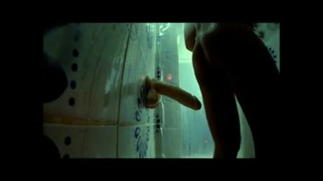 Fucking my 10 inc dildo attached to the wall