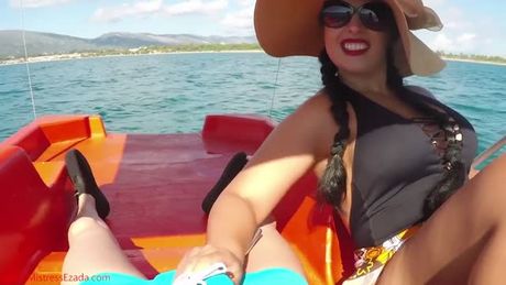 Ruined orgasm on the boat in holydays