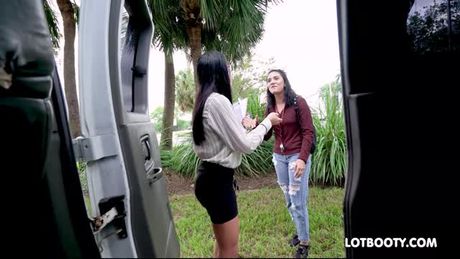 Lovely brunette Victoria June with big ass and huge tits