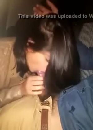 Indian office babe Arpita Delhi giving blowjob to boss in a car.