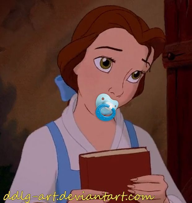 little with pacifier and book - DDlg by DDlg-Art