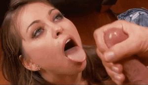 Brunette cumshot