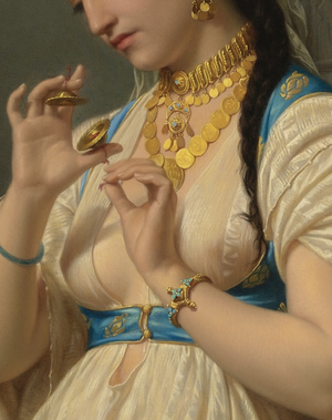 Getting her finger sills ready to dance for the sultan