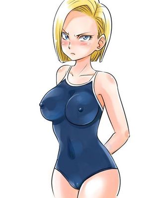 Dragon Ball- #18 cameltoe swimsuit