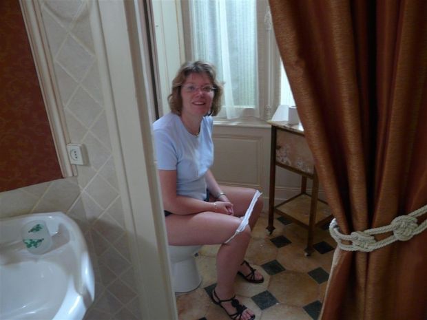 Women on toilet