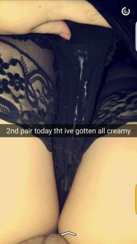 Leaked snapchat teen sexting pic of creamy pussy and panties