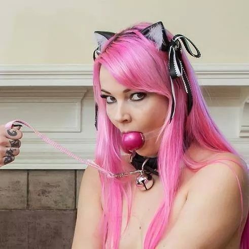 Pink petgirl in her place