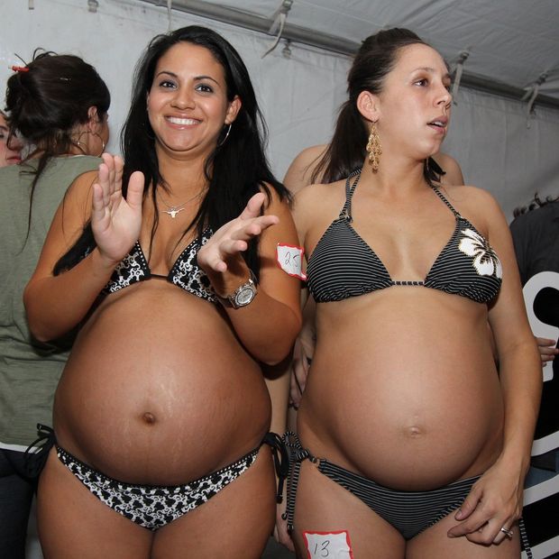 Pregnant bikini contest