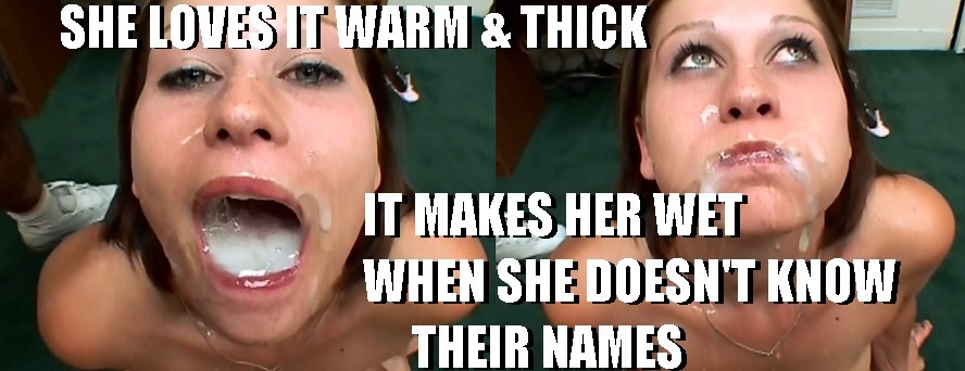 She chokes it all down