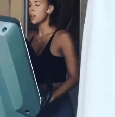 Devin Brugman boobs bouncing on elliptical