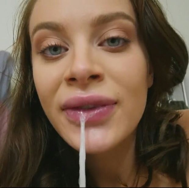 Cum in mouth of Lana Rhoades