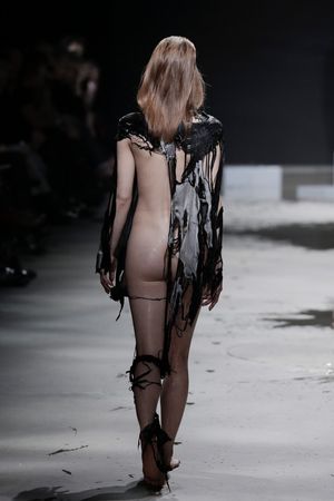 Amsterdam naked fashion show.