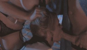 mature bitch slut getting pushed to suck cock loves it