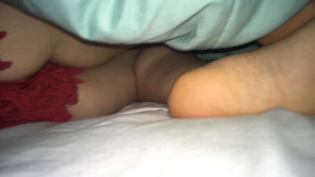 Creepshot of sleeping mommys ass