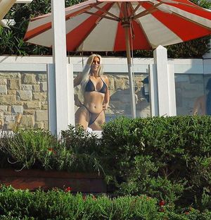 Kim Kardashian on the beach