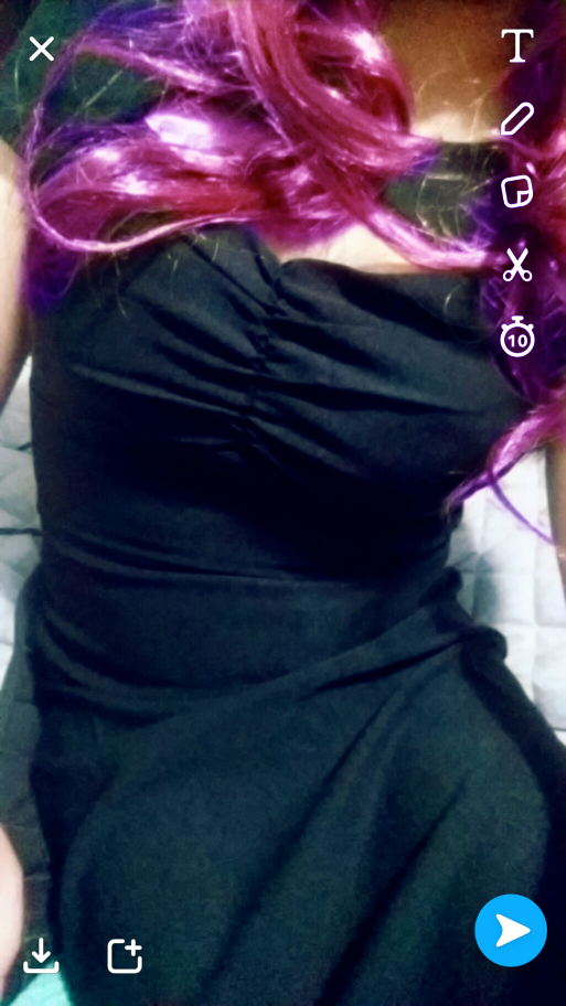 Just trying on a nice tight black dress for a night out :)