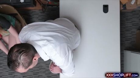 Teen chick shoplifter punish fucked rough in the office