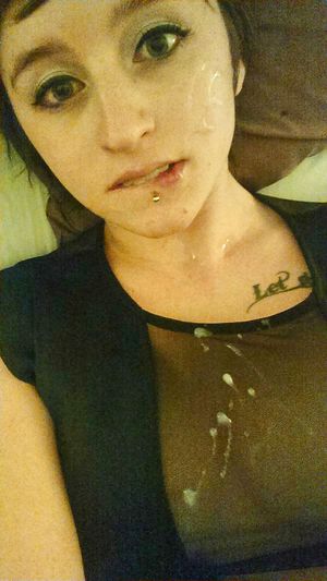 Jizzed selfie girlfriend
