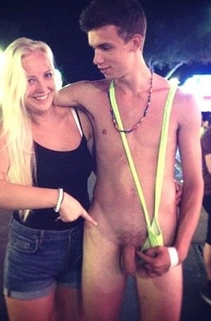 Blonde makes him get his cock out before she decides if she will let him fuck her...