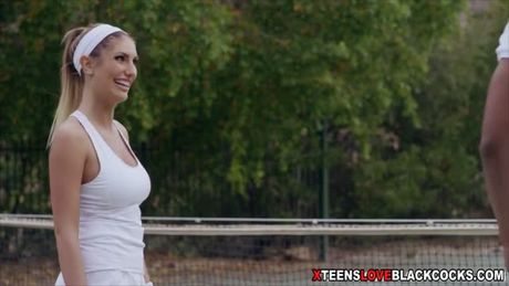 Cute teenie chick fucked by the BBC of her tennis coach