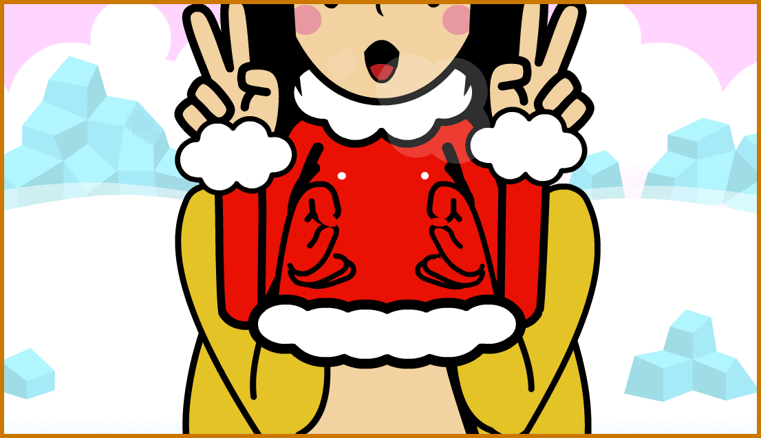 winter titties pinched