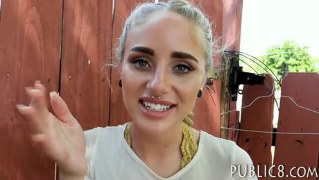 Pierced nose eurobabe drilled for money