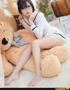 Cute asian thinking about getting railed