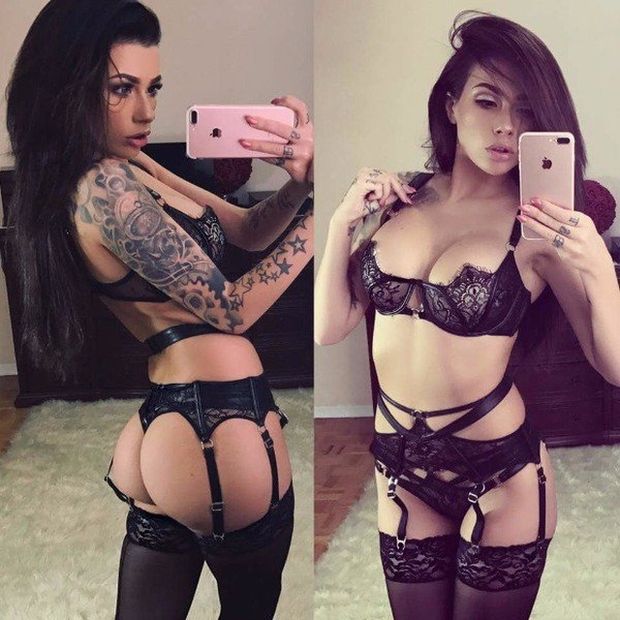 So fucking hot babes selfie in lingirie