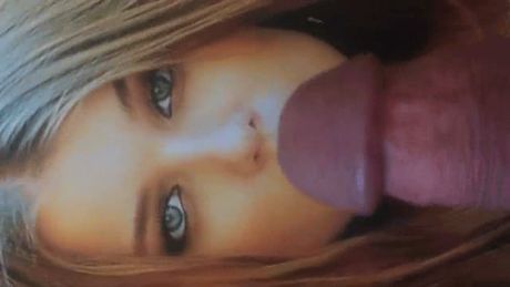 Many times i masturbate on this beautiful face - i love to cum on her!