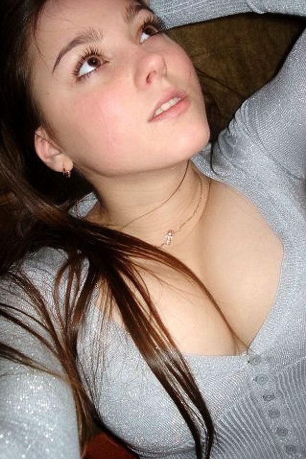 big tits looks up