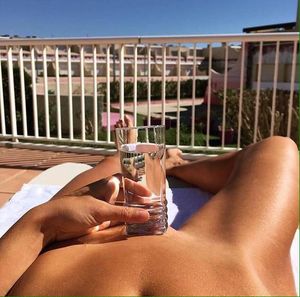 Sommer Ray and her glass