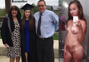 Naked picture after graduation for the boyfriend.